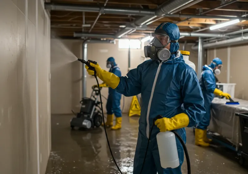 Basement Sanitization and Antimicrobial Treatment process in Three Rivers, OR