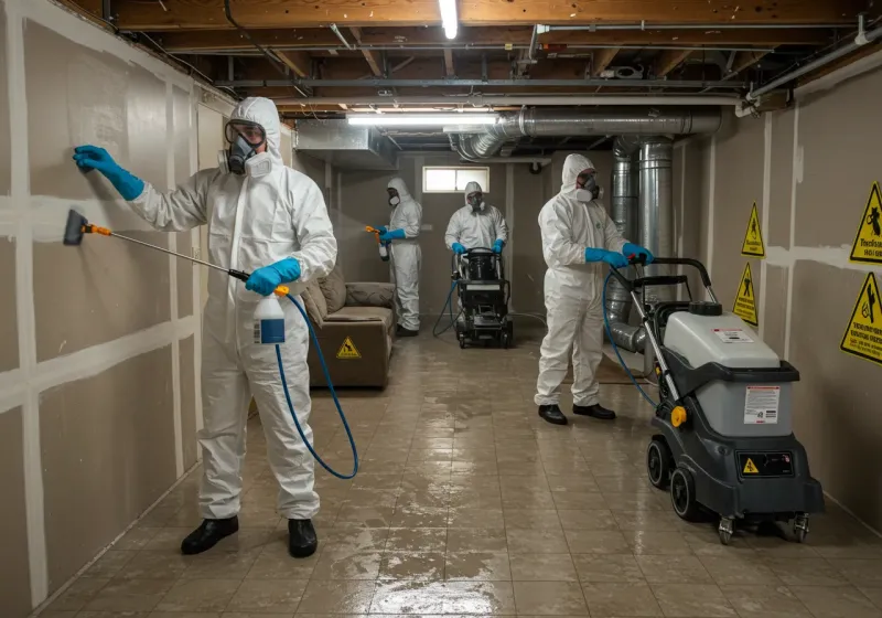 Basement Moisture Removal and Structural Drying process in Three Rivers, OR